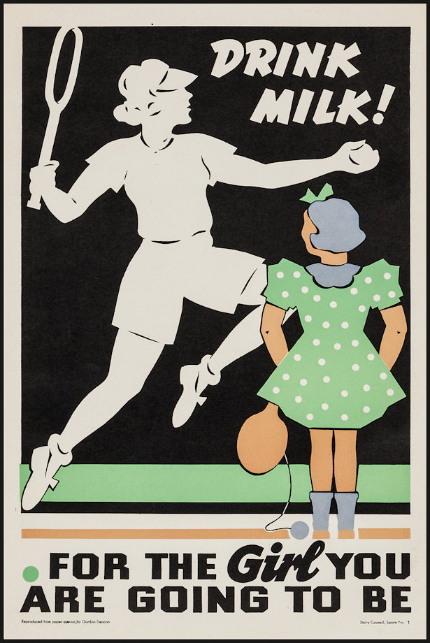 Drink Milk Dairy Council ad 1930s